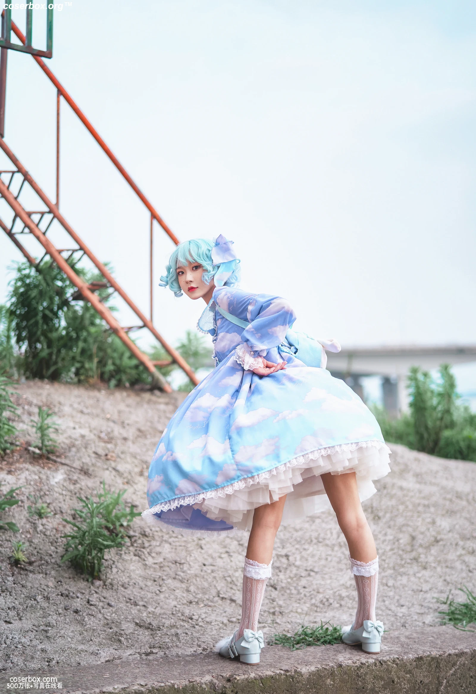 阿包也是兔娘 NO.011 lolita蓝裙 - 在线看可下载原图