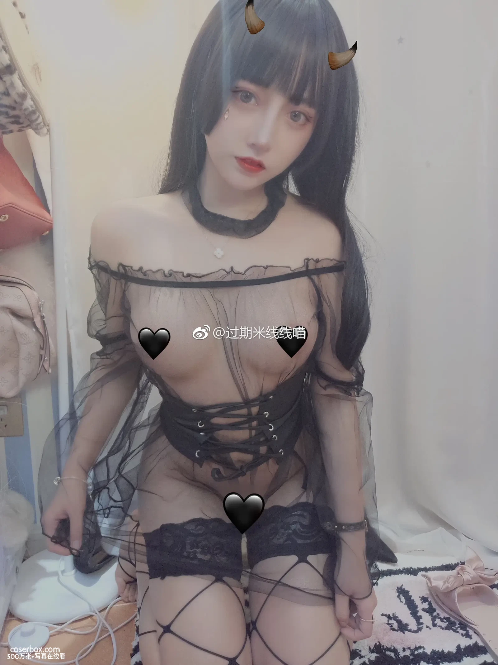 过期米线线喵 NO.042 黑纱 - 在线看可下载原图
