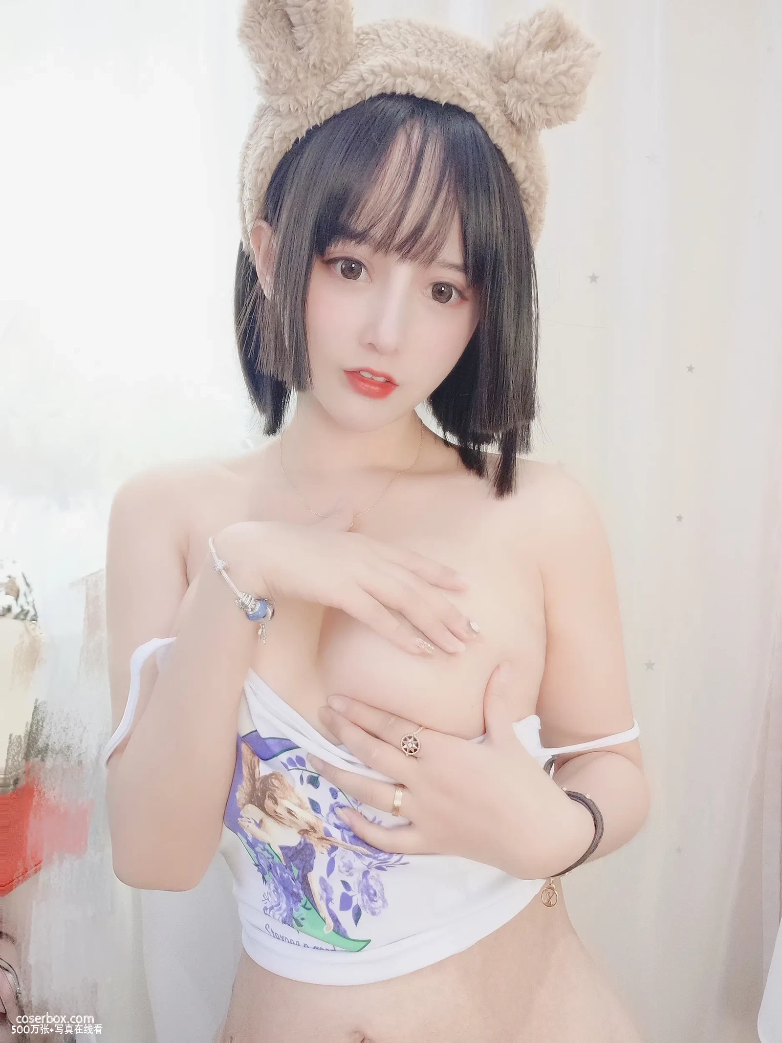  过期米线线喵 NO.022 吊带 白色 - 在线看可下载原图