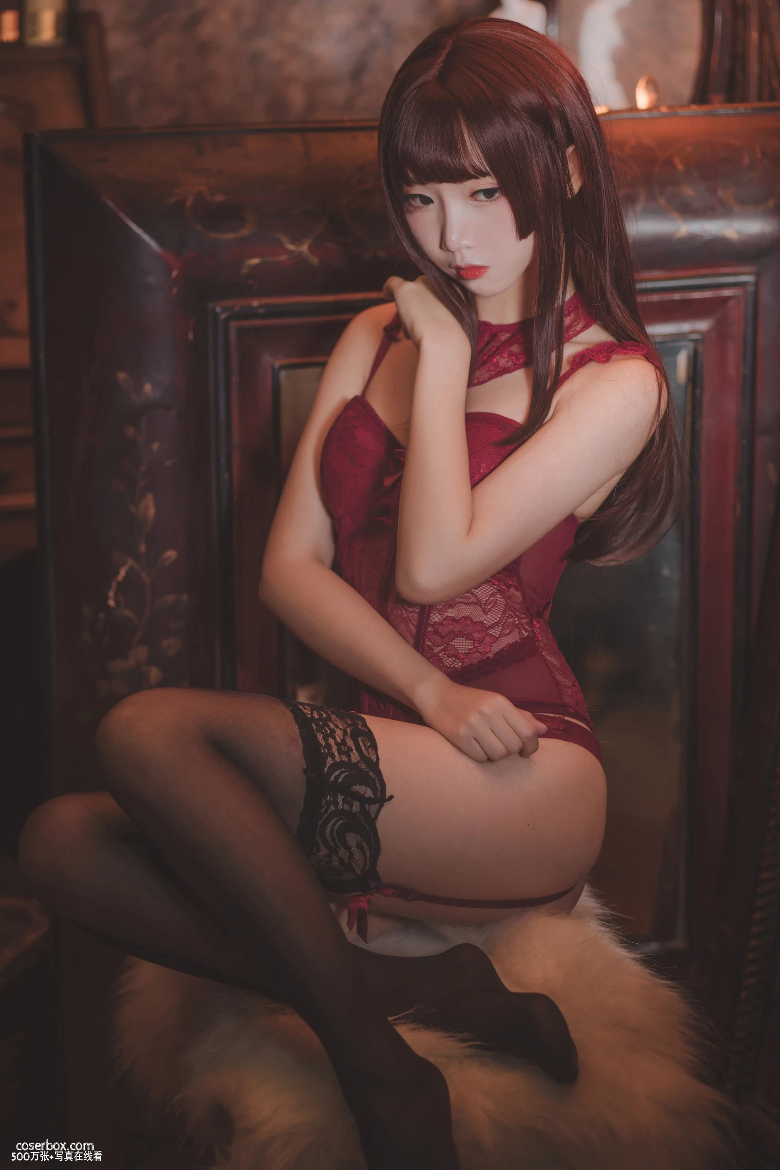 面饼仙儿 NO.069 脑内少女 红色束衣 - 在线看可下载原图