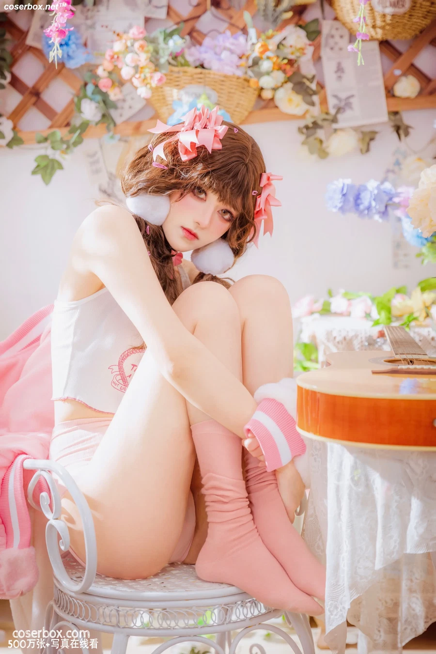 南桃Momoko NO.093 少女吉他与蝴蝶结 - 在线看可下载原图