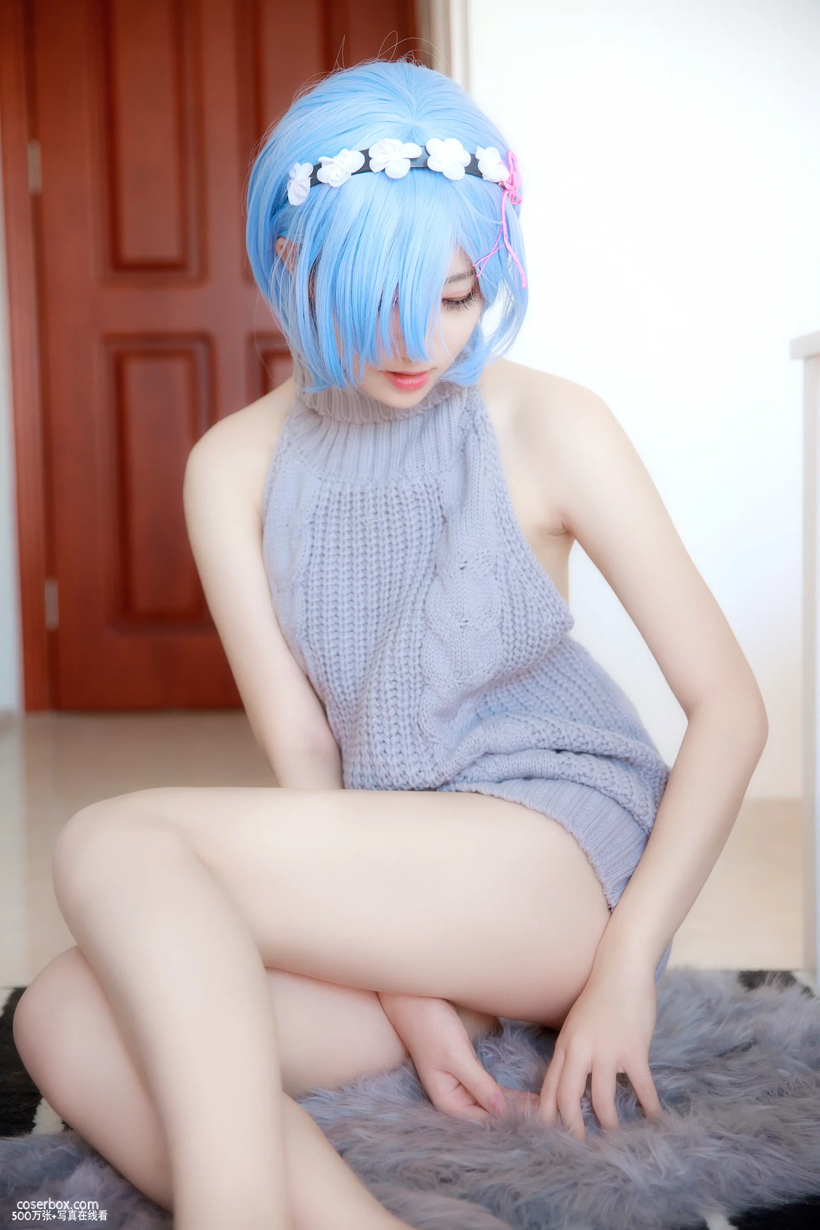 南桃Momoko NO.39 蕾姆露背毛衣 - 在线看可下载原图