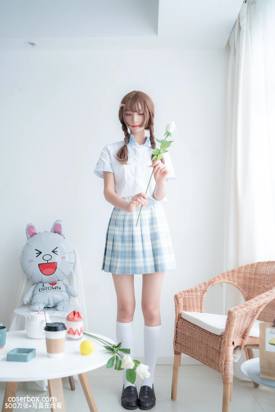 西瓜少女 NO.014民宿私房淡蓝JK - 在线看可下载原图