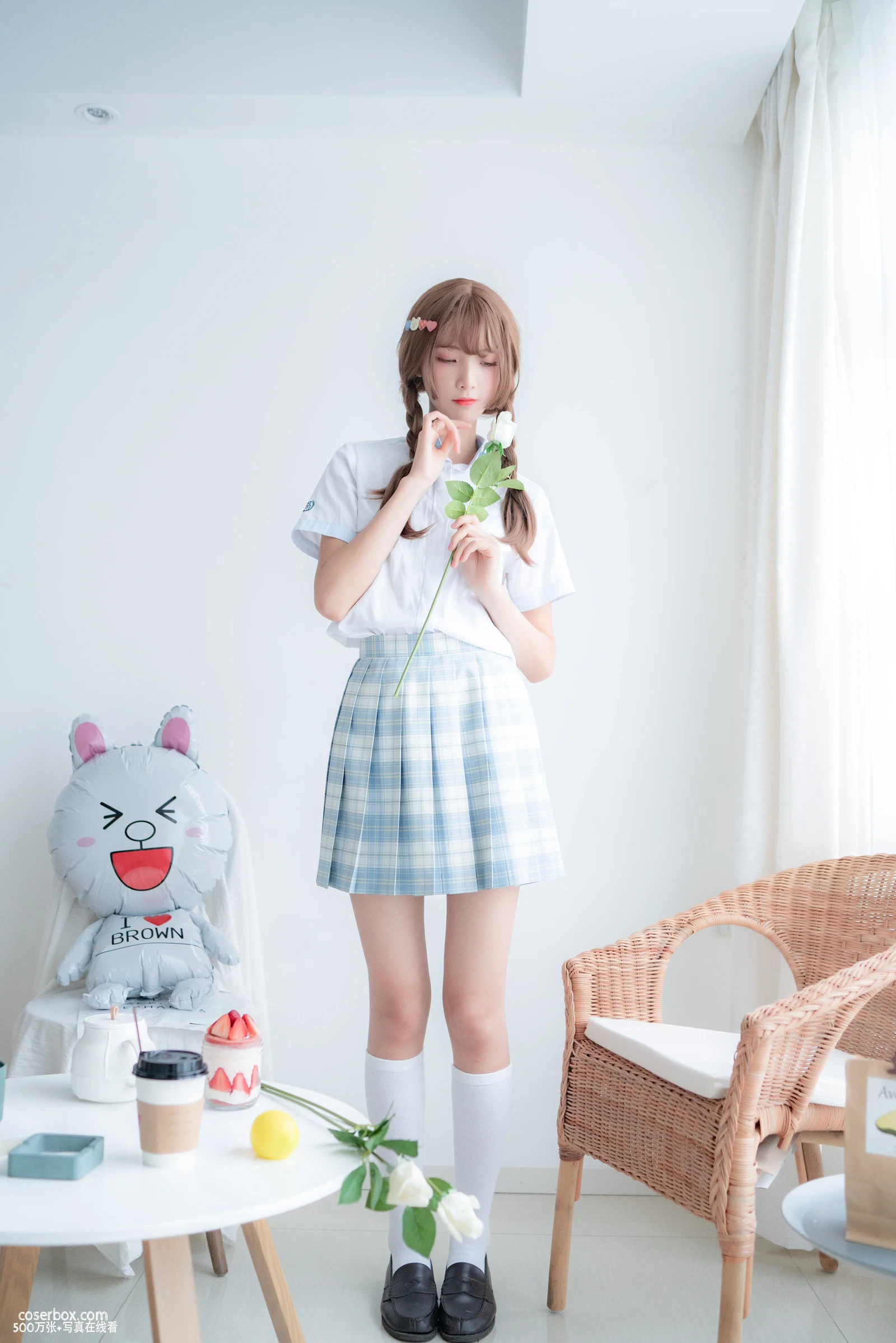 西瓜少女 NO.014民宿私房淡蓝JK - 在线看可下载原图