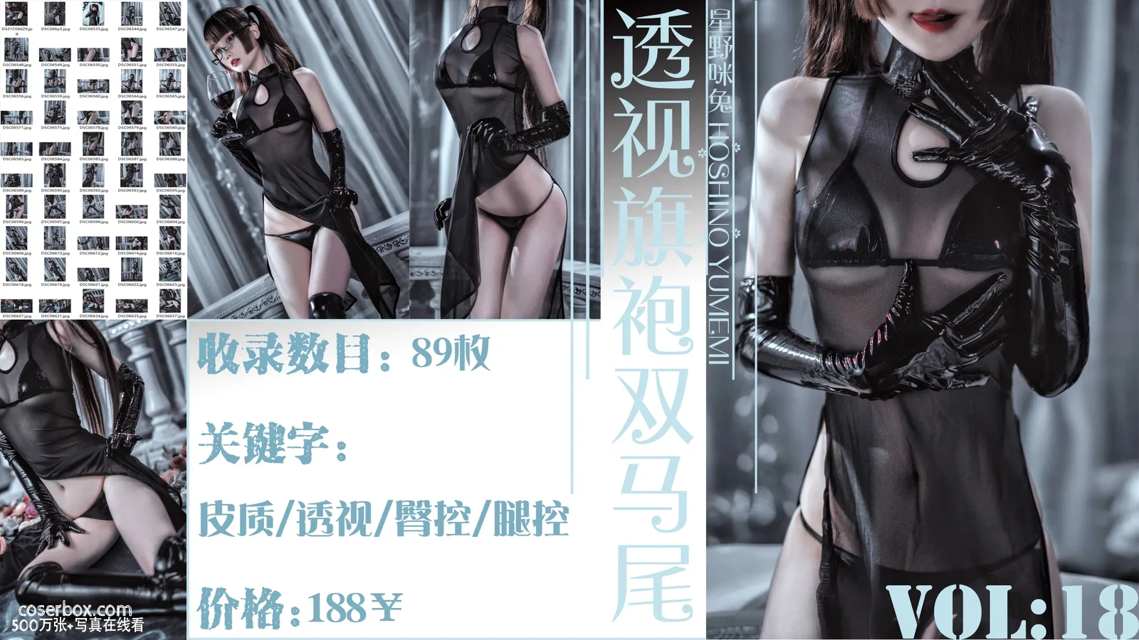 星野咪兔 NO.013 透视网纱旗袍 - 在线看可下载原图