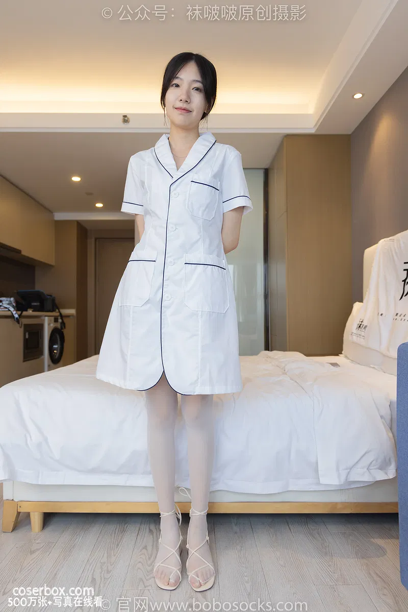 BoBoSocks袜啵啵 NO.206 小甜豆-绑带凉鞋、白丝大腿袜、小护士服 [143P 1V 5.78GB]