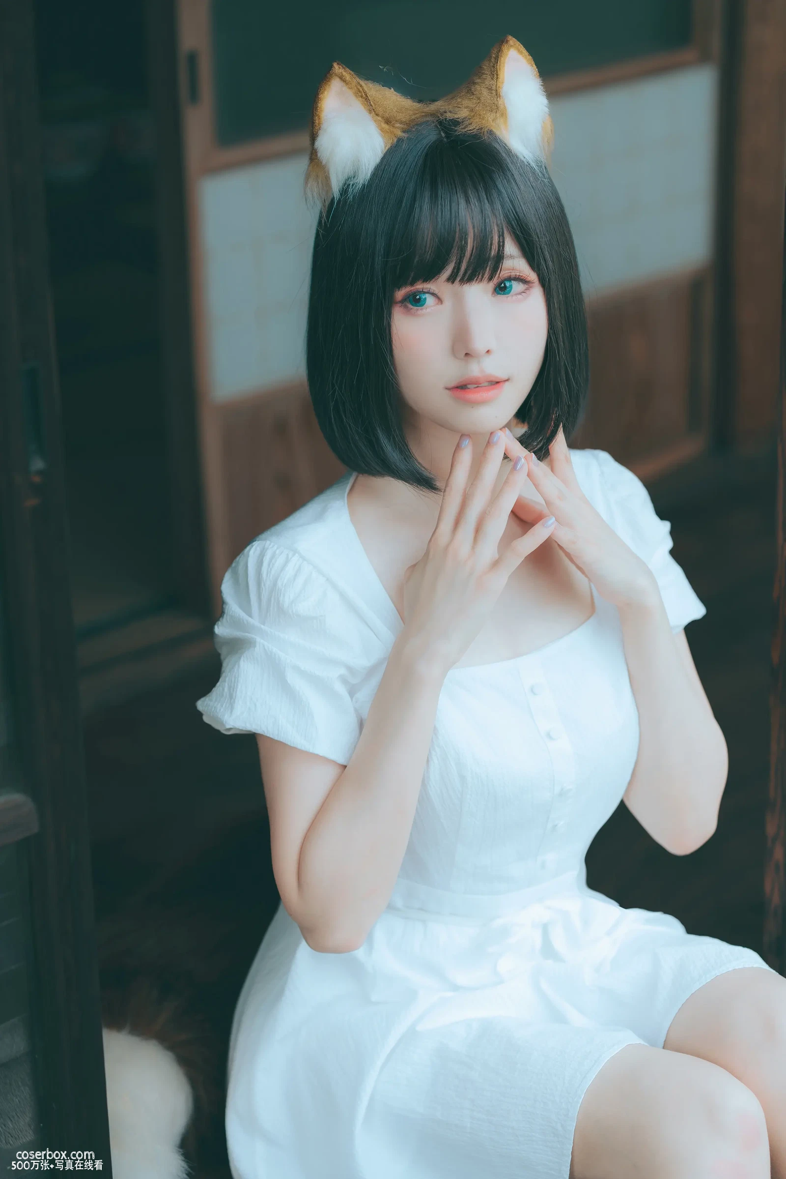 ElyEE子 NO.093 2023.July B-Dongitsune ~White dress 白洋裝狐少女 - 在线看可下载原图
