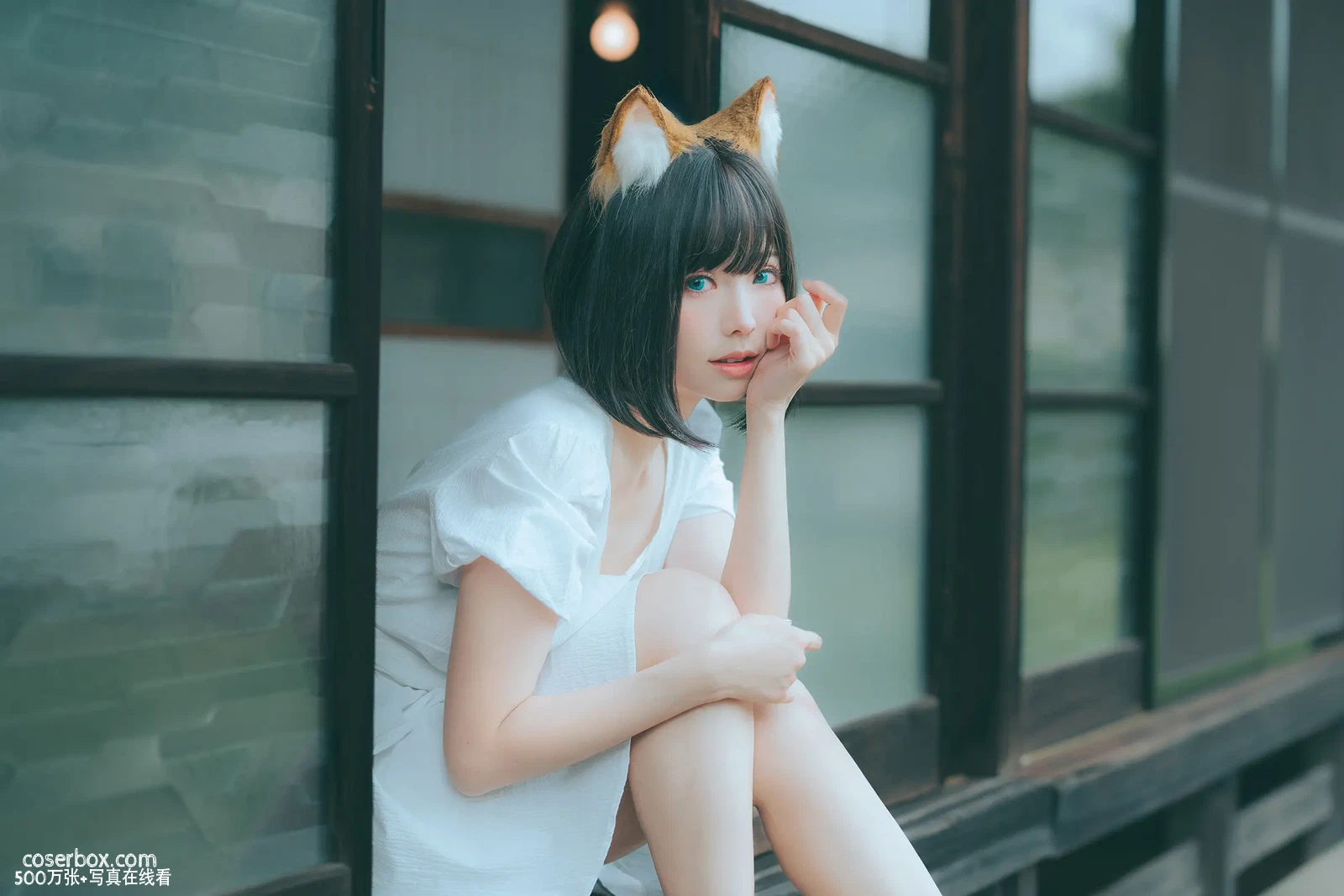 ElyEE子 NO.093 2023.July B-Dongitsune ~White dress 白洋裝狐少女 - 在线看可下载原图