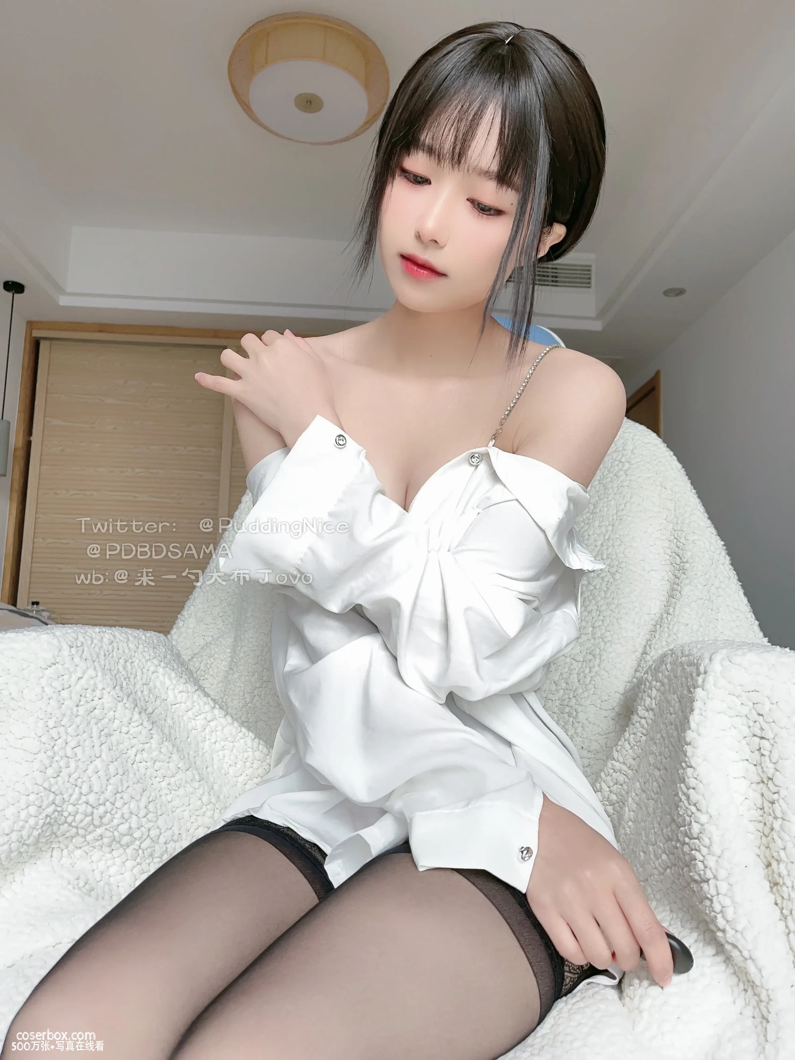 布丁大法 NO.019 衬衫吊带黑丝 [23P 54.71MB] - 在线看可下载原图