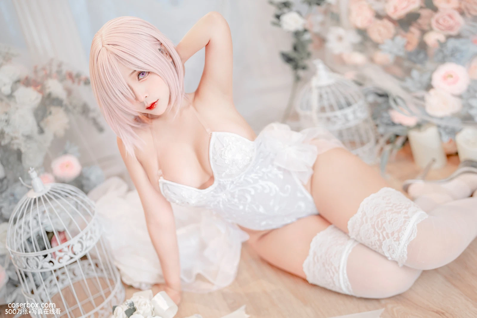 Sayo Momo NO.018 Mashu white lingerie body oil - 在线看可下载原图