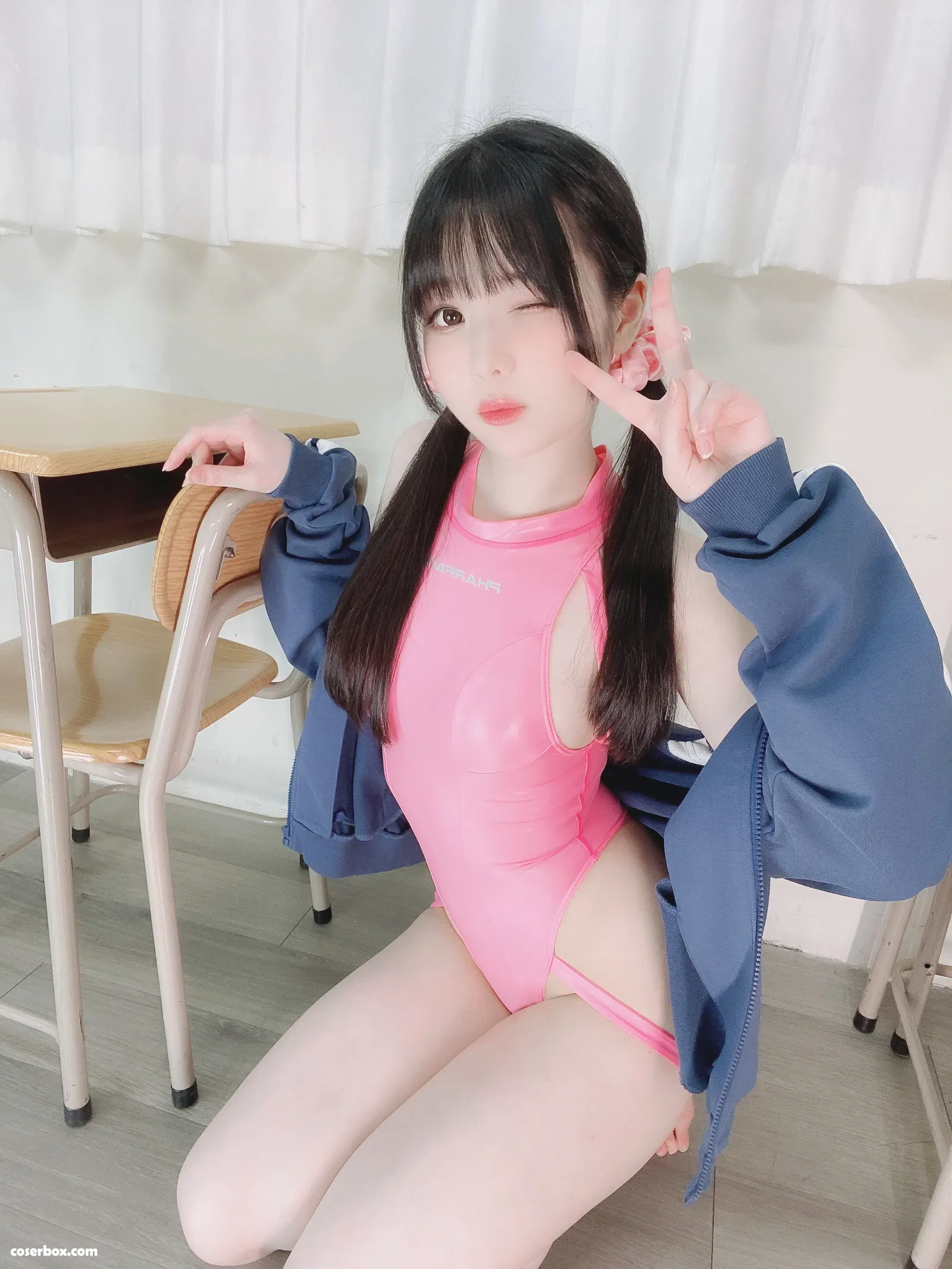 霜月shimo NO.072 Pink Swimsuit 粉色泳装 - 在线看可下载原图