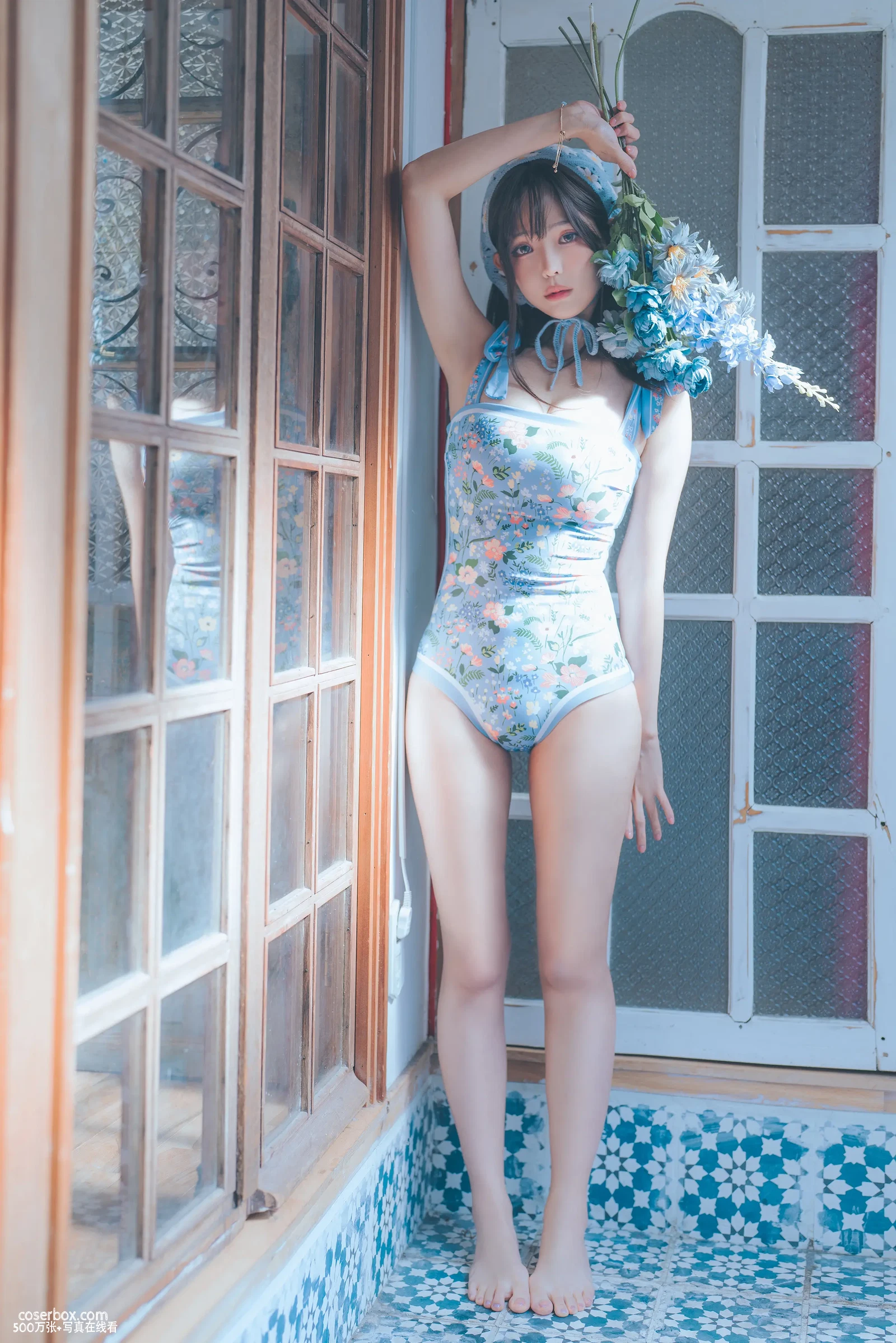 ElyEE子 NO.101 2023.august D-復古水藍花 Vintage Aqua Blossom - 在线看可下载原图