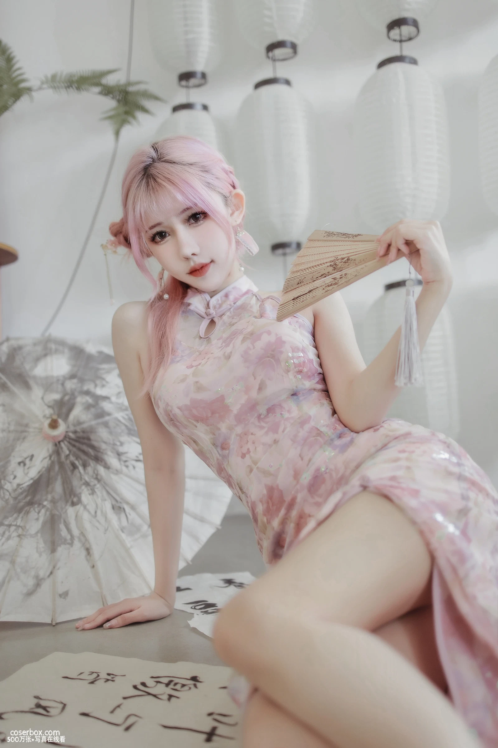 仙女月 2023.11.19 粉色旗袍 - 在线看可下载原图