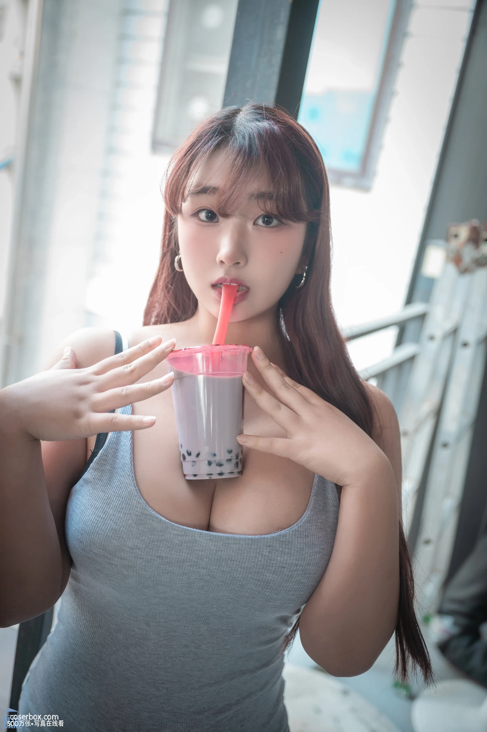 BlueCake NO.057 Ggubbu Bubble Tea Challenge [129P 1.34GB] - 在线看可下载原图