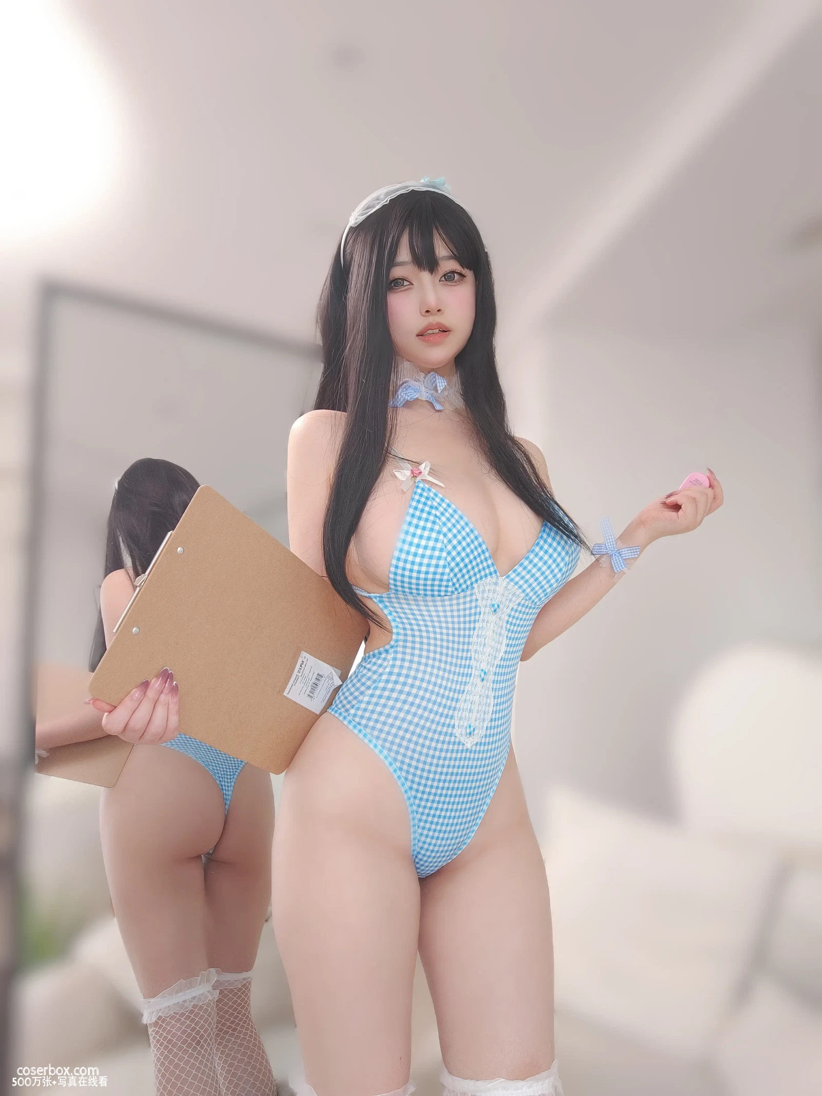 女主K 2024.04.25 蓝色泳装女仆 - 在线看可下载原图