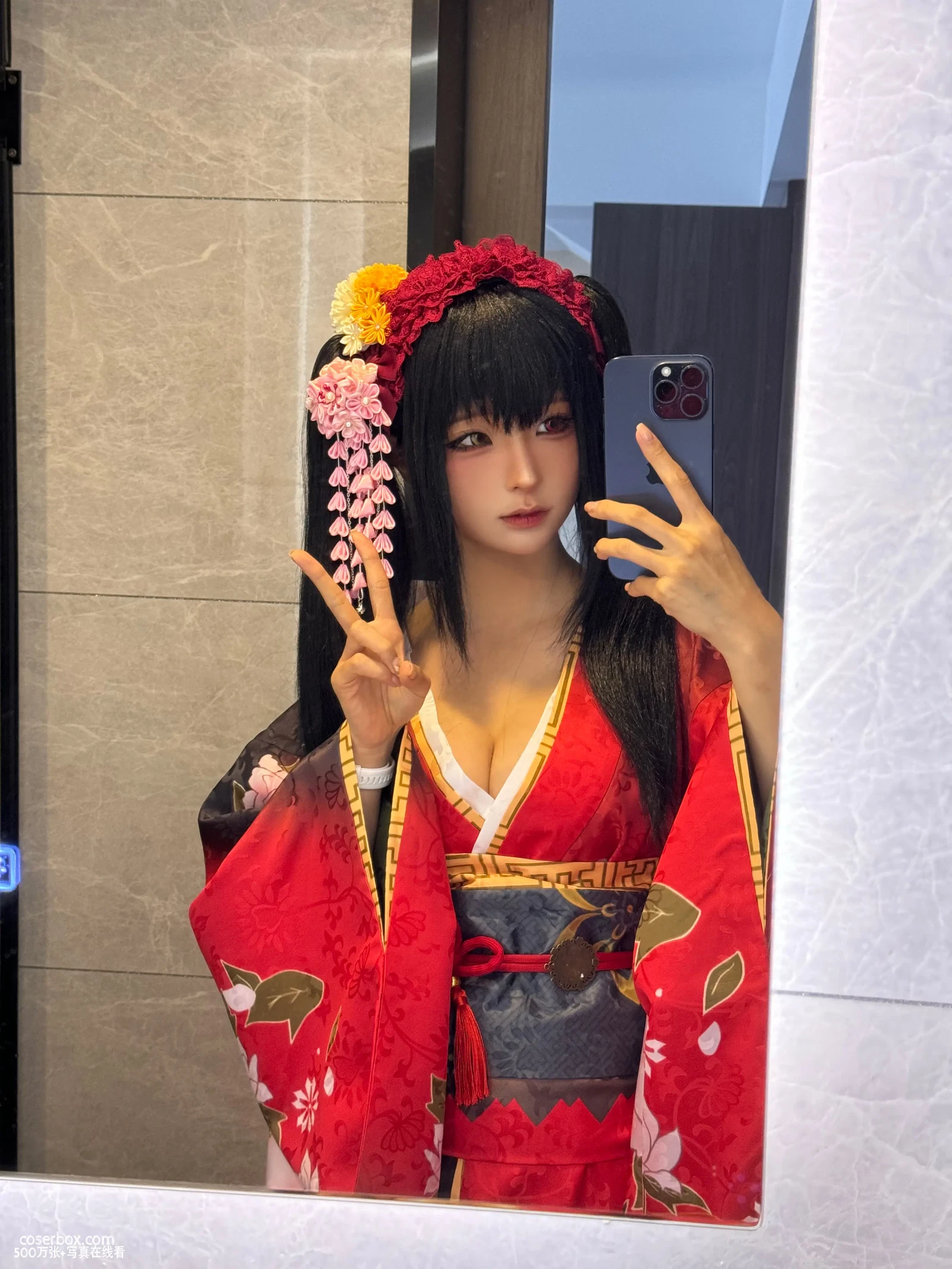 蠢沫沫 2024.08.31 狂三和服cos - 在线看可下载原图