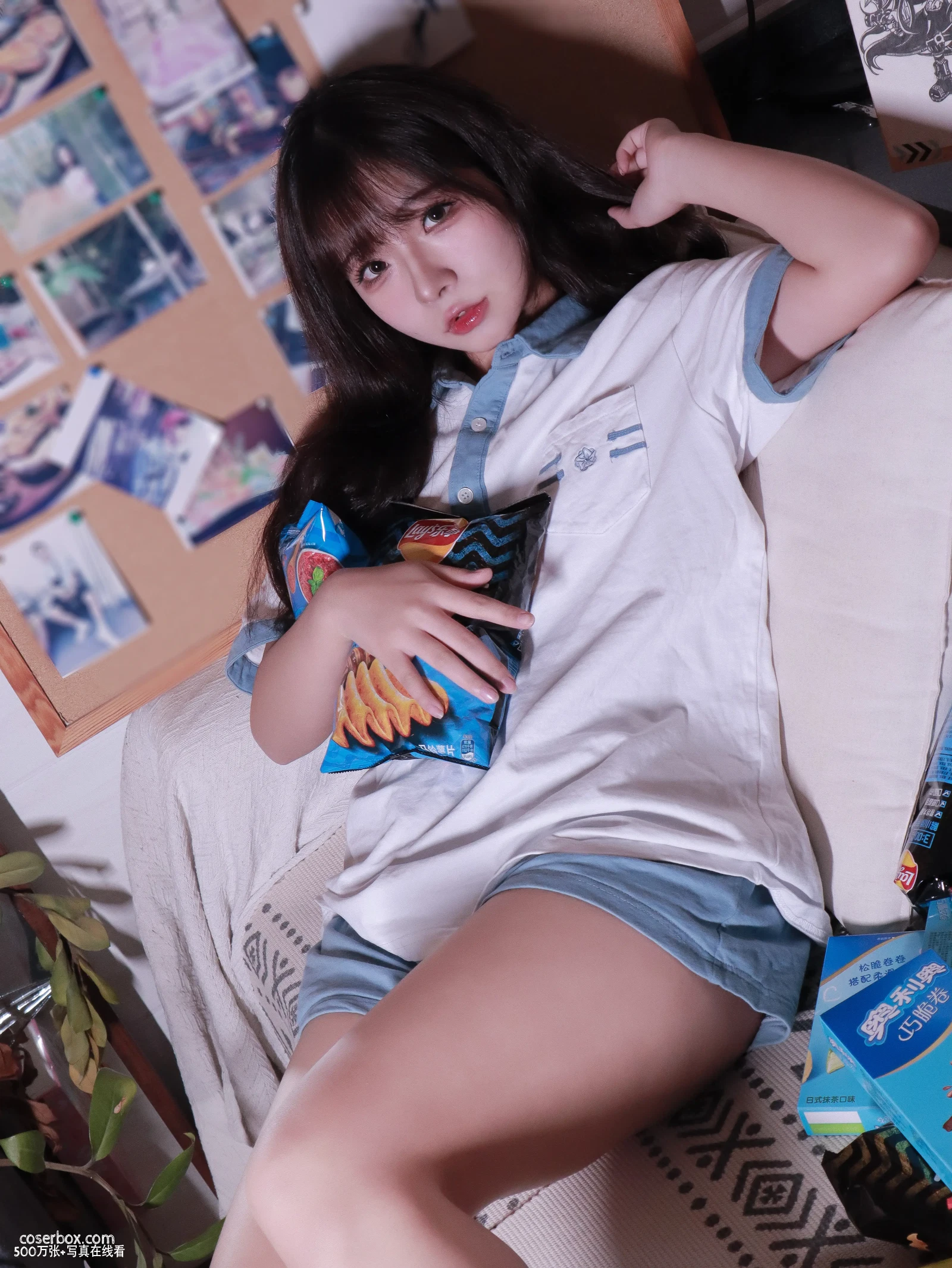 yuuhui玉汇 2025.02.11 蓝白条少女 - 在线看可下载原图