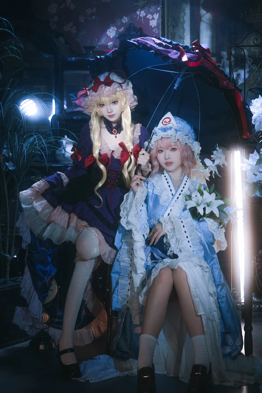 花柒Hana 2025.03.21 &肃雨雨雨 八云紫&西行寺幽幽子 - 在线看可下载原图