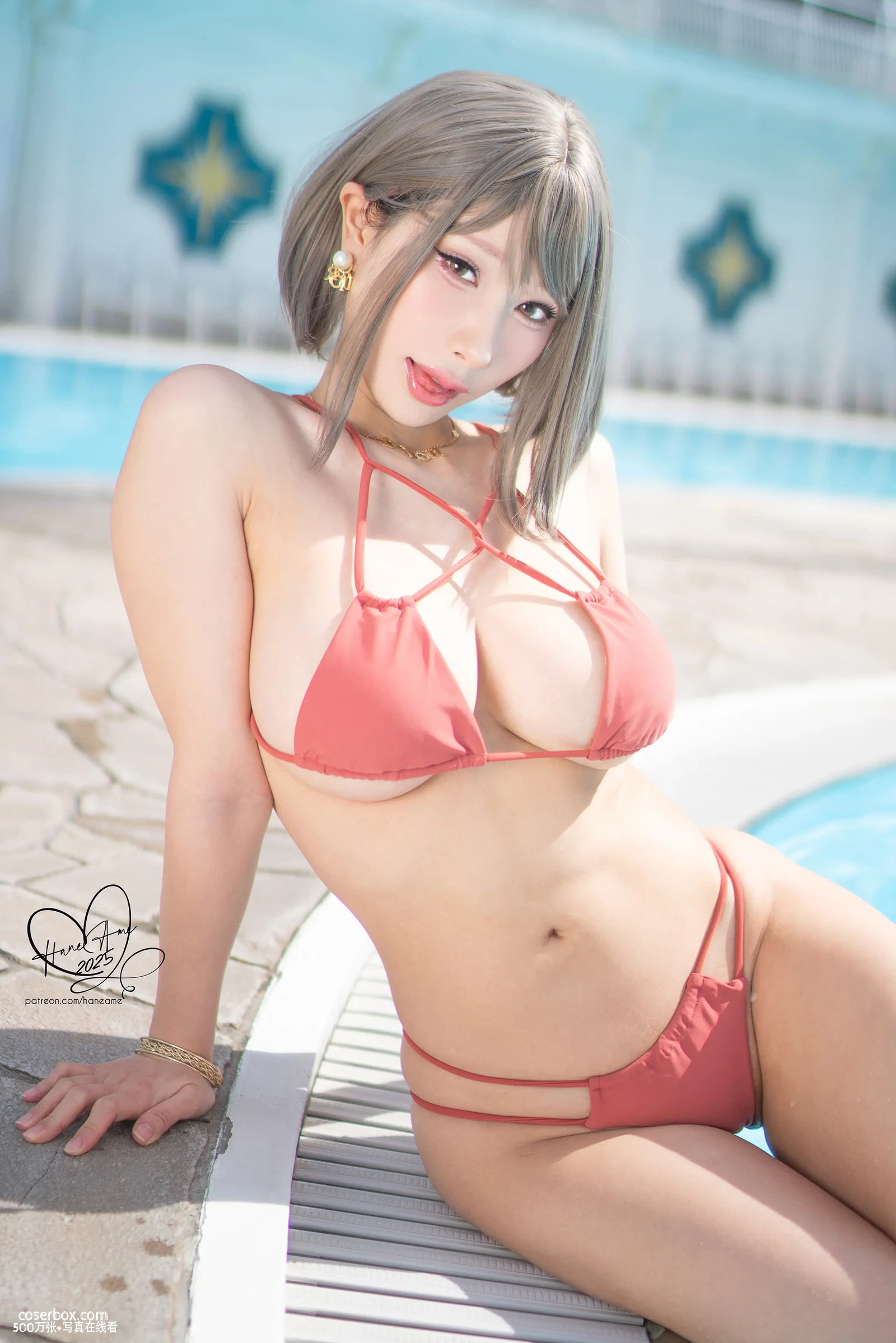 HaneAme雨波 2025.08.15 25年7月订阅 Original_Tangerine Heat swimsuit_橘爆夏日！泳裝 - 在线看可下载原图