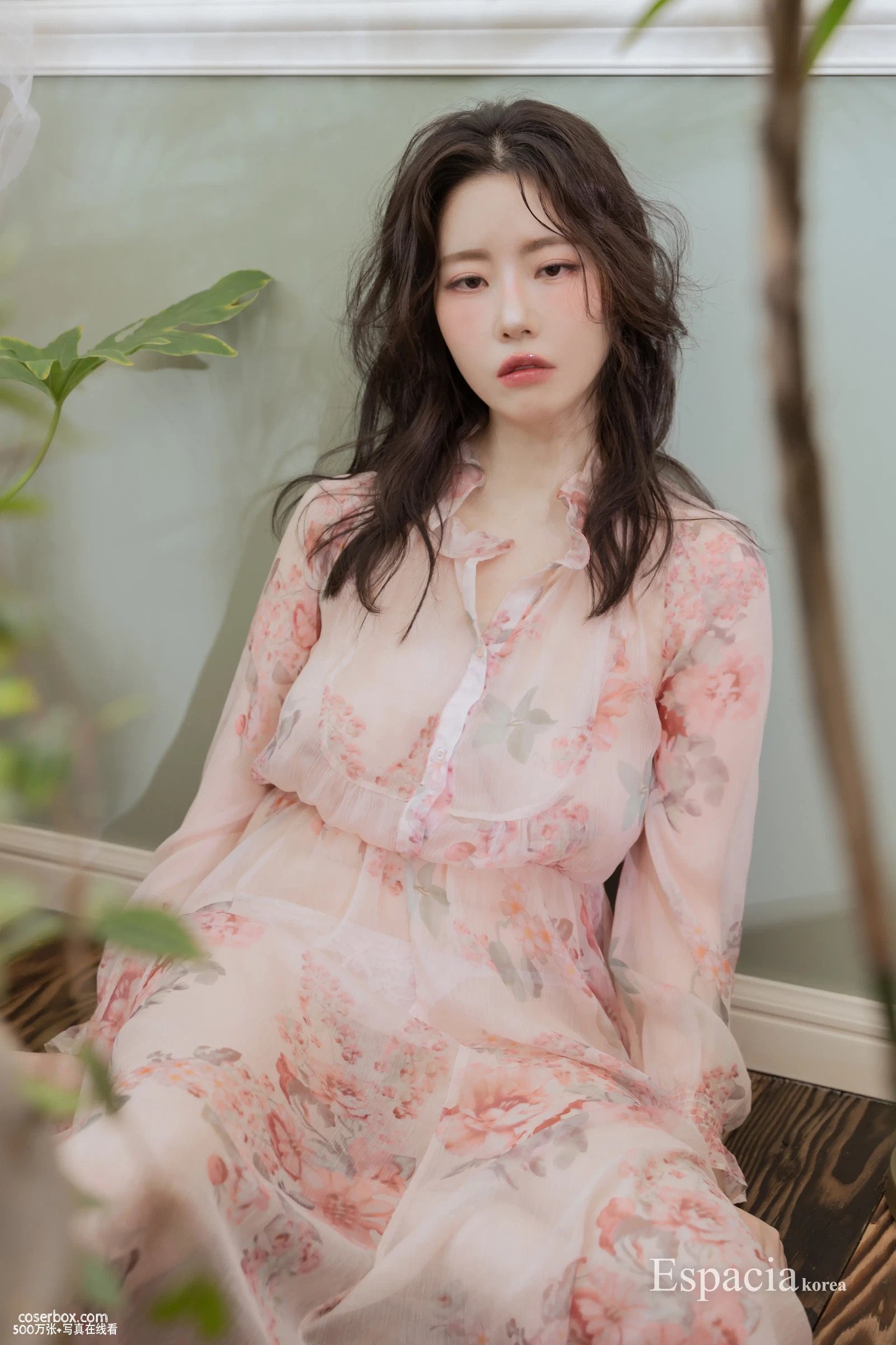 Espacia Korea 2025.09.01 EHC#149 YUA 粉色碎花裙 - 在线看可下载原图