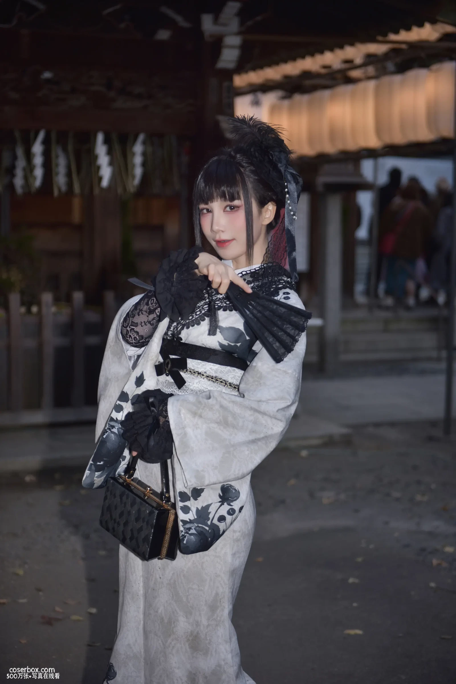 水淼aqua 2025.11.12 Black Lace Kimono 黑蕾丝和服 - 在线看可下载原图