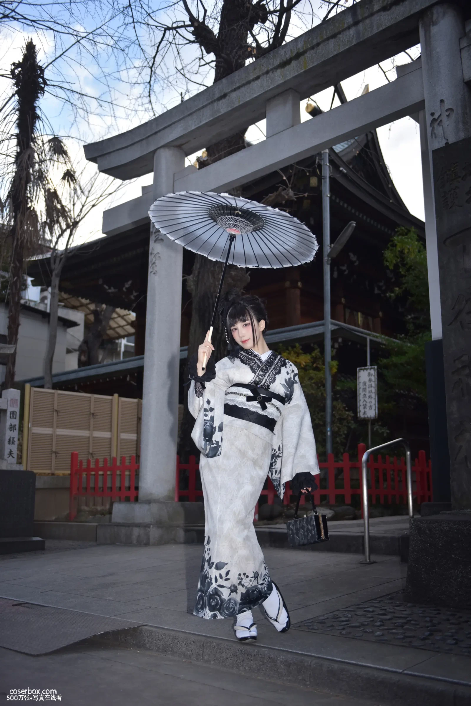 水淼aqua 2025.11.12 Black Lace Kimono 黑蕾丝和服 - 在线看可下载原图