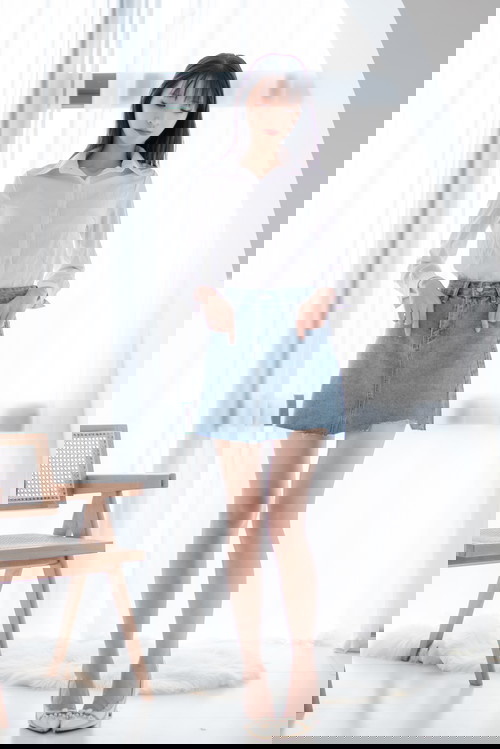 西瓜少女 NO.023 衬衫牛仔裙 - 在线看可下载原图