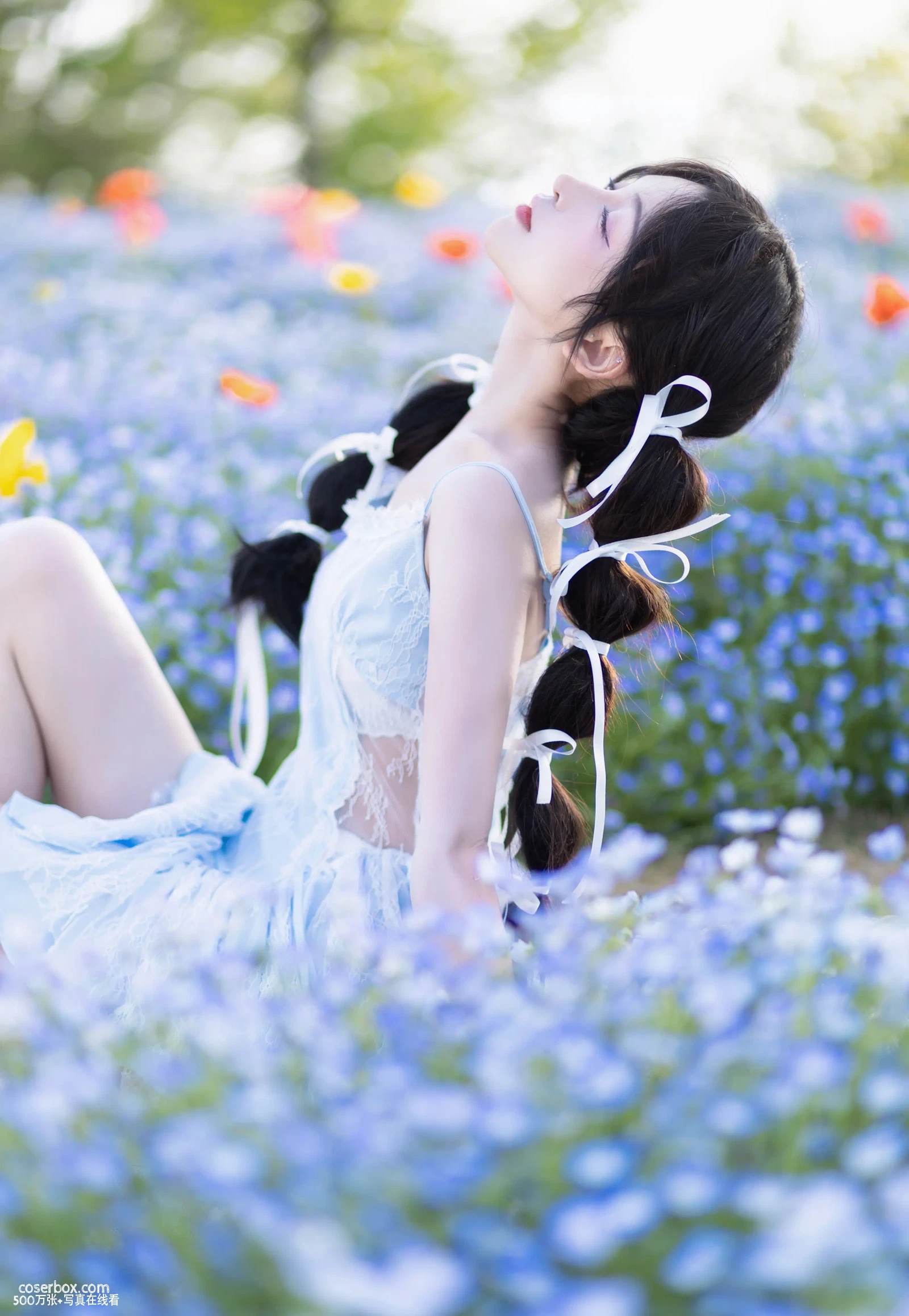 云知笑 2025.12.21 蓝色蕾丝裙 - 在线看可下载原图